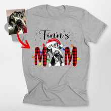 Load image into Gallery viewer, Christmas Custom Dog Face Shirt for Dog Moms
