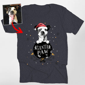 Funny Dog Christmas Bella Canvas Shirt - Custom Dog Portrait Gift - Pawarts