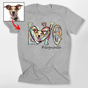 LOVE Colorful Custom Dog Art Classic T-shirt