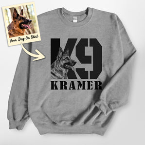 Personalized German Shepherd K9 Handler Police Dog Sweatshirt