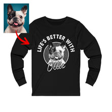 Load image into Gallery viewer, Pawarts | Super Cute Personalized Dog Long Sleeve Shirt [Life Is Better With A Dog]

