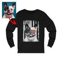 Load image into Gallery viewer, Pawarts - Excellent Custom Dog Long Sleeve Shirt For Patriotic Human
