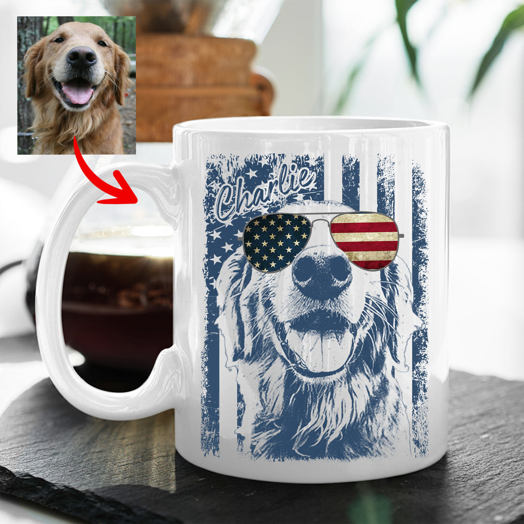 Pawarts - Excellent Custom Dog Mug For Patriotic Human
