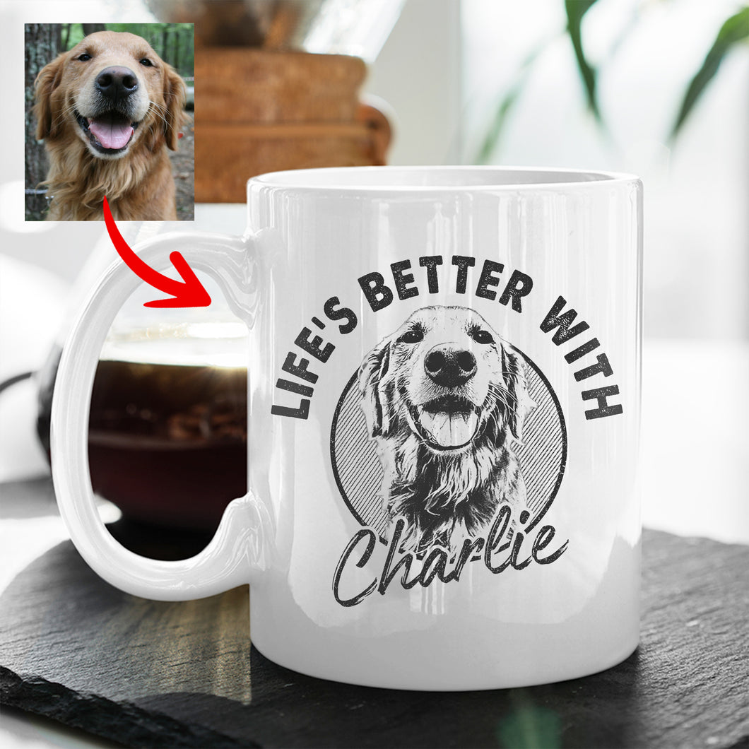 Pawarts | Super Cute Personalized Dog Mug [Life Is Better With A Dog]
