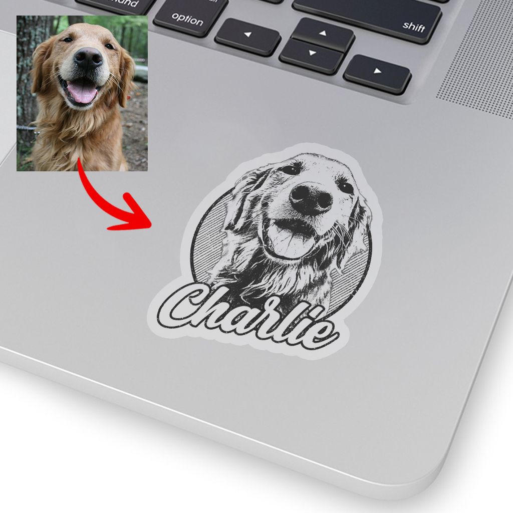 Pawarts | Customized Sketch Dog Portrait Stickers