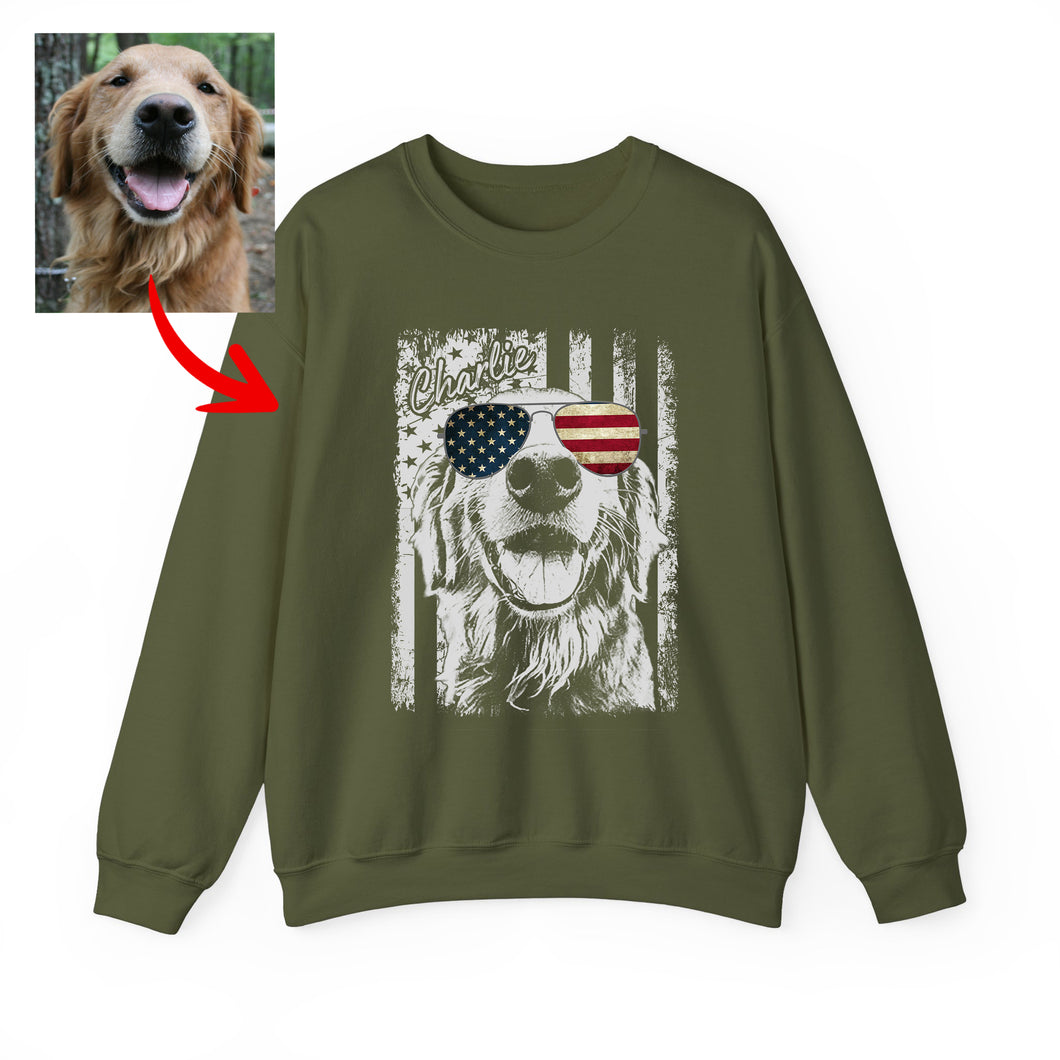 Pawarts - Excellent Custom Dog Sweatshirt For Patriotic Human