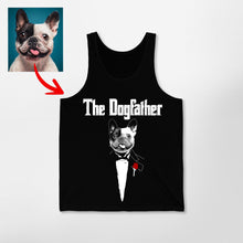 Load image into Gallery viewer, The DogFather - Personalized Dog Photo Unisex Tank Top For Dog Dad
