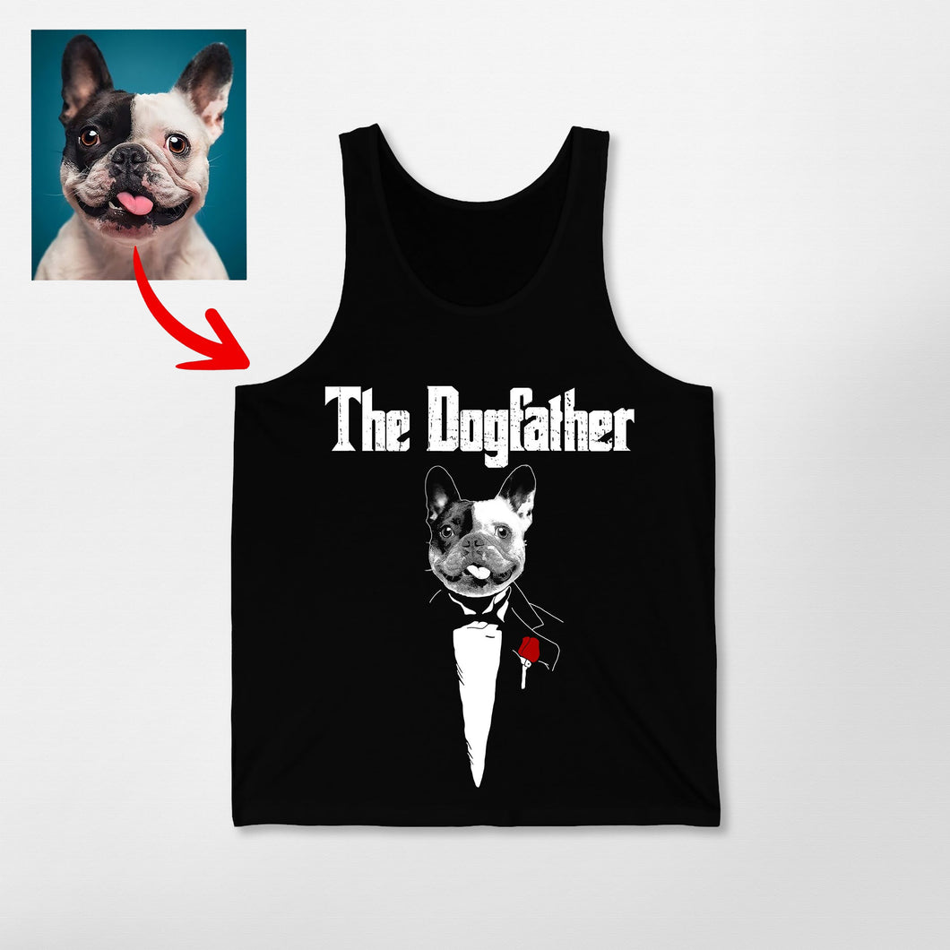 The DogFather - Personalized Dog Photo Unisex Tank Top For Dog Dad