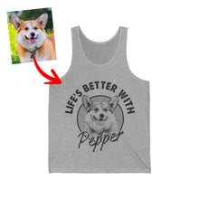Load image into Gallery viewer, Pawarts | Super Cute Personalized Dog Unisex Tank top [Life Is Better With A Dog]
