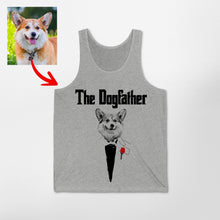 Load image into Gallery viewer, The DogFather - Personalized Dog Photo Unisex Tank Top For Dog Dad
