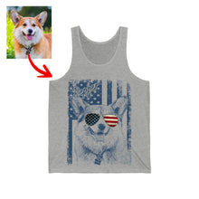 Load image into Gallery viewer, Pawarts - Excellent Custom Dog Unisex Tank Top For Patriotic Human
