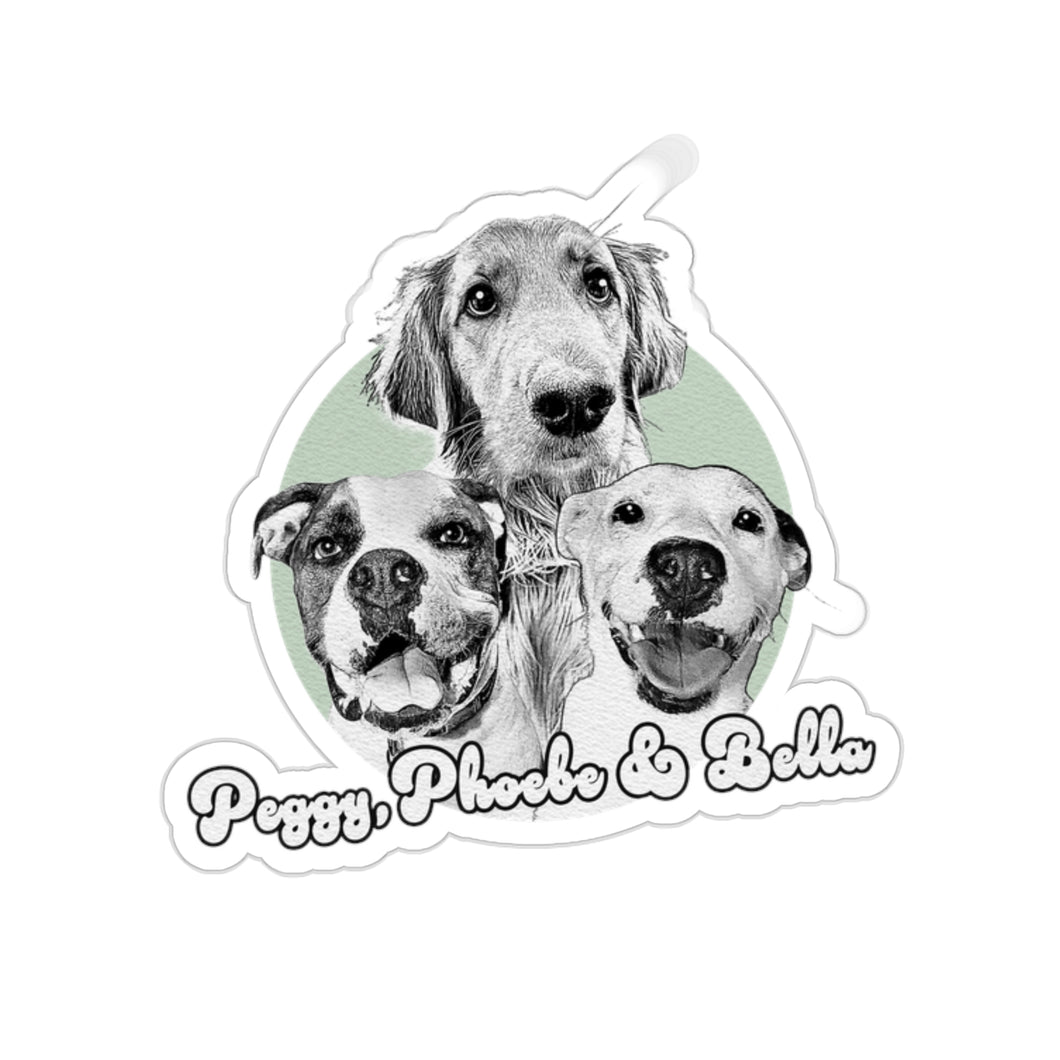 Pawarts | Personalized Cute Moment Dogs Portrait Stickers