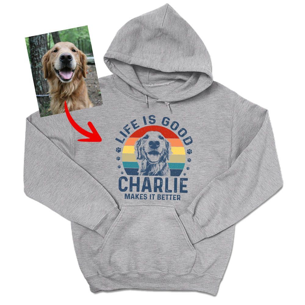 Pawarts | [Life Is Good] Meaningful Customized Dog Hoodies For Human
