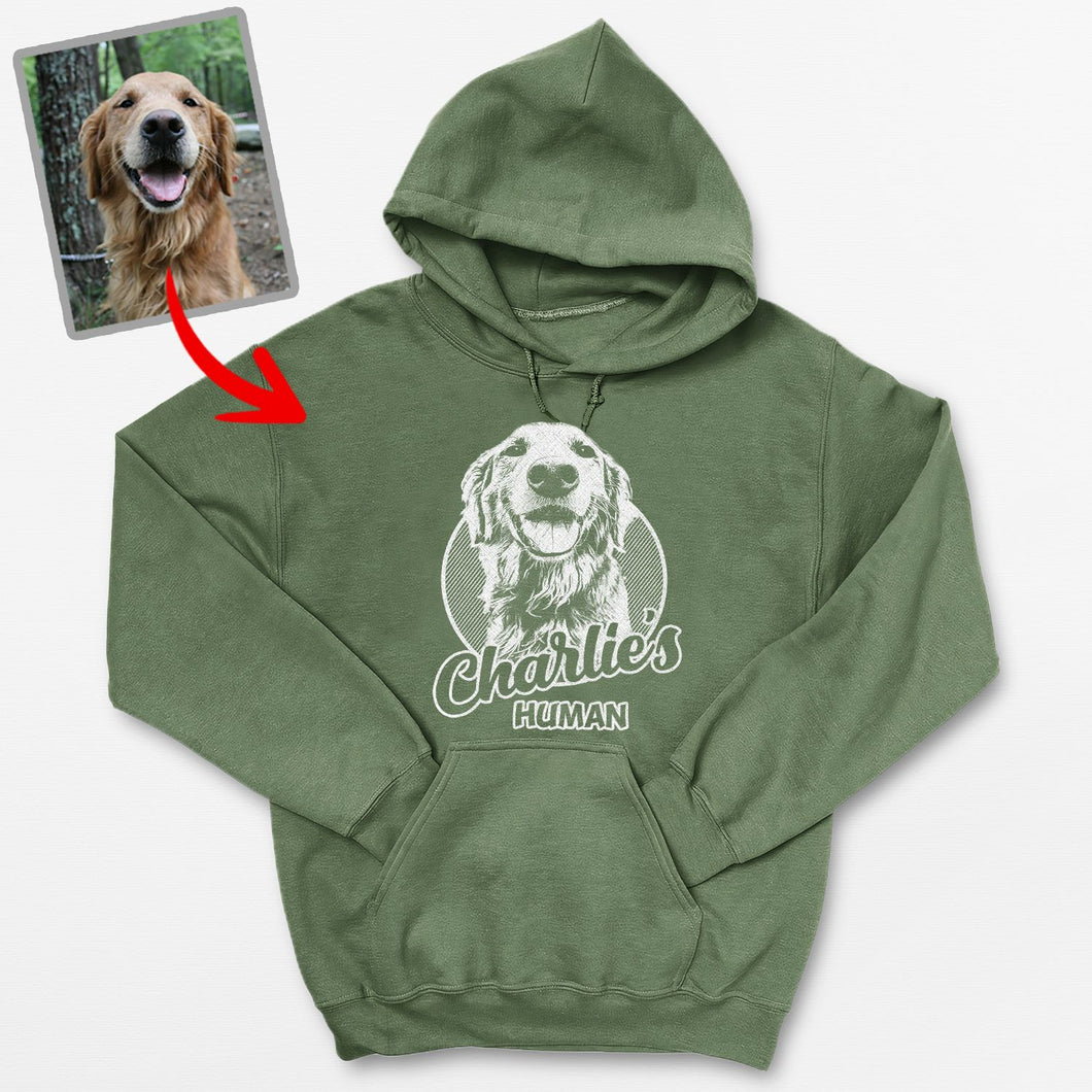 Personalized Dog Portrait Hoodies For Human