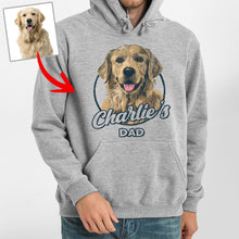 Load image into Gallery viewer, Funny Custom Dog Portrait Gildan Hoodie Gift for Dog Dads and Papas
