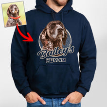 Load image into Gallery viewer, Funny Custom Dog Portrait Gildan Hoodie Gift for Dog Dads and Papas
