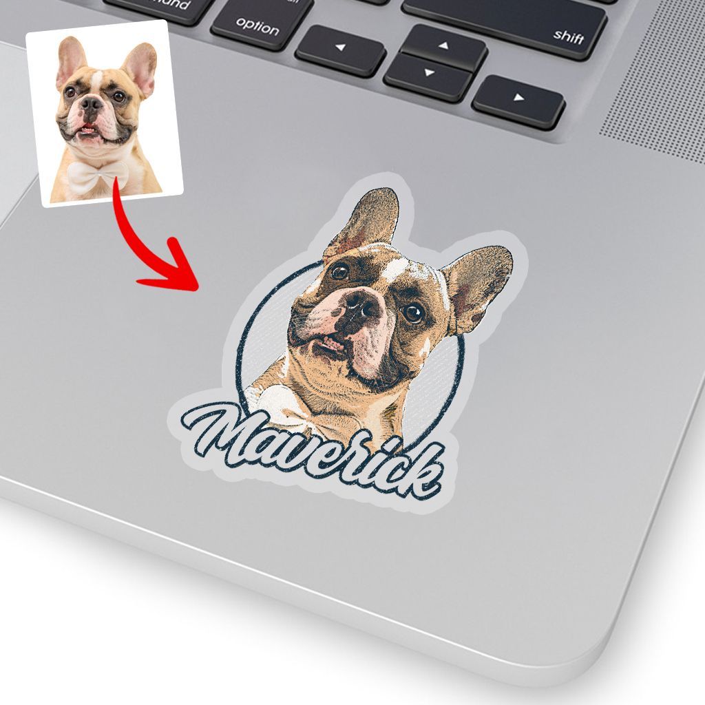 Pawarts | Colorful Personalized Dog Portrait Stickers