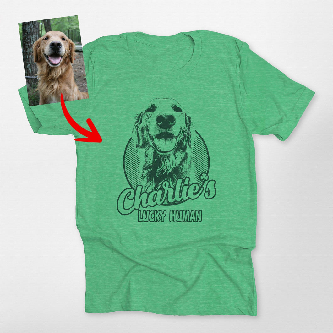 Pawarts | Custom Dog Portrait Unisex T-shirt [For St Patrick's Day]