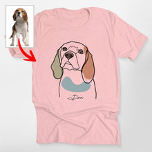 Load image into Gallery viewer, Pawarts | Impressive Custom Outline Portrait T-Shirt For Dog Lovers
