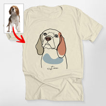 Load image into Gallery viewer, Pawarts | Impressive Custom Outline Portrait T-Shirt For Dog Lovers
