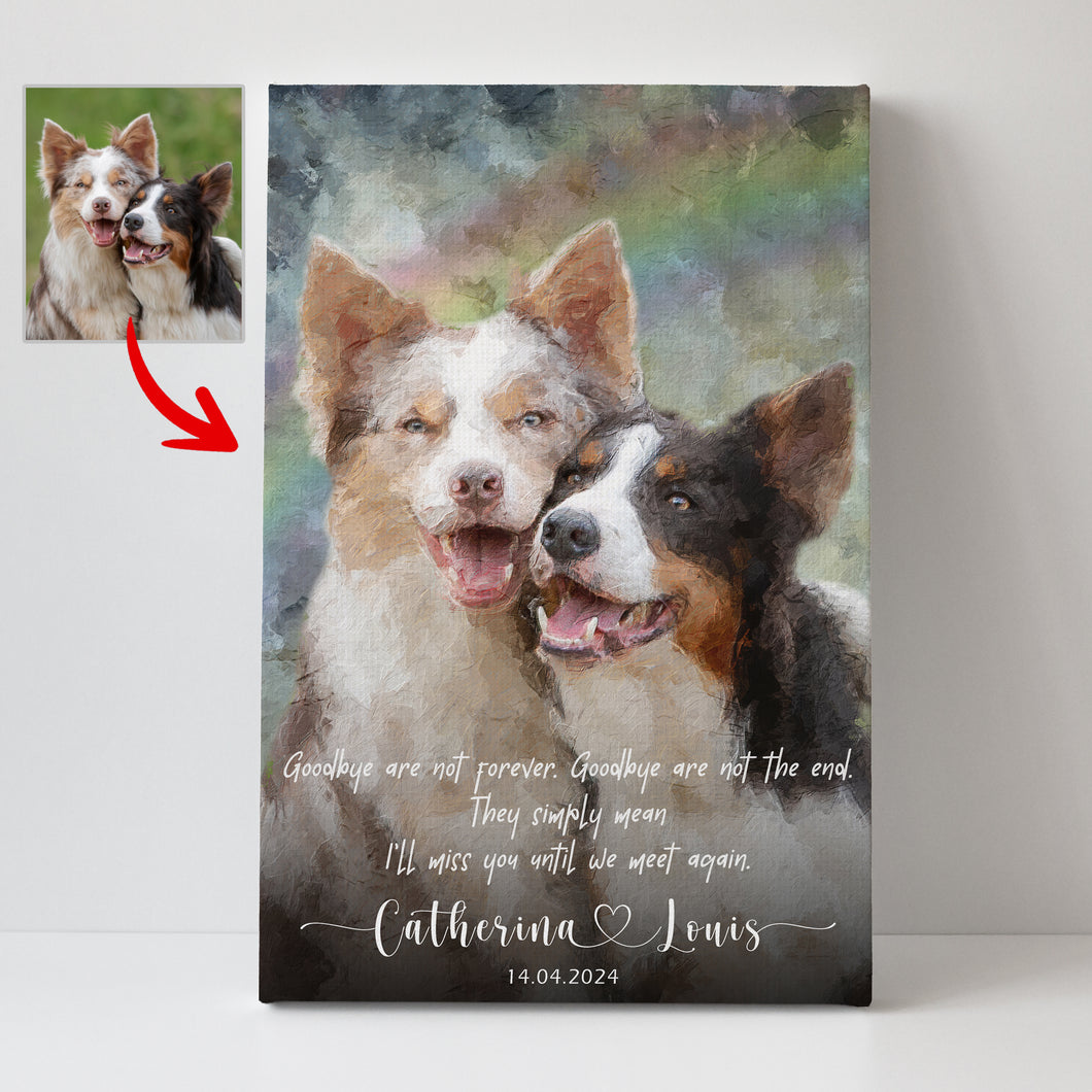 Pawarts | Memorial Custom Dog Canvas [Touching Gift For Dog Lovers]