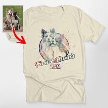 Load image into Gallery viewer, Custom Dog Sketch Bella Canvas T-Shirt - Galaxy or Watercolor Effects, Unique Gift for Dog Lovers
