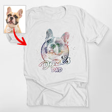 Load image into Gallery viewer, Custom Dog Sketch Bella Canvas T-Shirt - Galaxy or Watercolor Effects, Unique Gift for Dog Lovers
