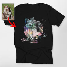 Load image into Gallery viewer, Custom Dog Sketch Bella Canvas T-Shirt - Galaxy or Watercolor Effects, Unique Gift for Dog Lovers
