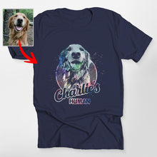 Load image into Gallery viewer, Custom Dog Sketch Bella Canvas T-Shirt - Galaxy or Watercolor Effects, Unique Gift for Dog Lovers
