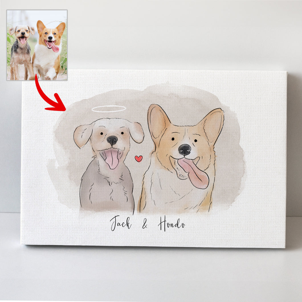 Pawarts | Cute Customized Dogs Canvas [Meaningful Gift For Dog Lovers]