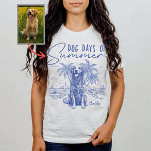 Dog Days Of Summer Custom Dog Sketch Classic Tee