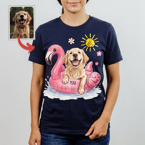 Custom Dog Pool Float Summer Dog Classic Tee