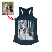 Load image into Gallery viewer, Pawarts - Excellent Custom Dog Women&#39;s Tank Top For Patriotic Human

