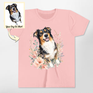 Custom Dogface Flora Youth T-Shirt