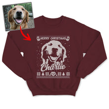Load image into Gallery viewer, Pawarts | Xmas Vibe Custom Dog Knitted Patterns Sweatshirt [For Hooman]
