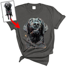 Load image into Gallery viewer, Pawarts | Galaxy Customized Dog Portrait Comfort Colors Unisex T-shirt [For Humans]
