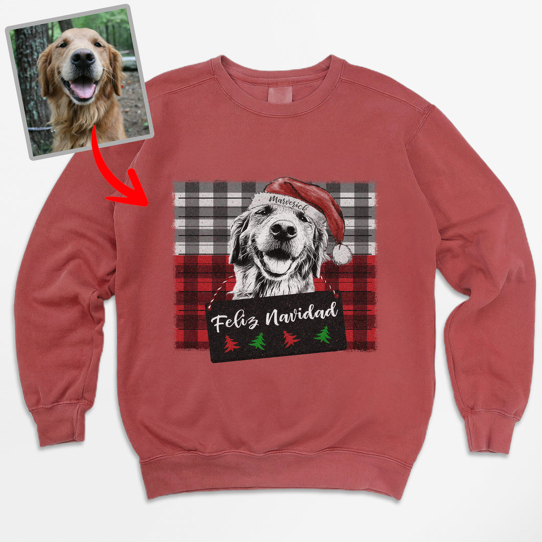 Pawarts | Xmas Customized Dog Comfort Color Sweatshirt [Best For Dog Dad]
