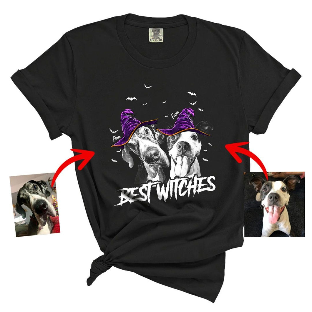 Pawarts | Fall-O-Ween Customized Dog Portrait Comfort Colors T-Shirt