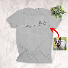 Load image into Gallery viewer, Pawarts - Personalized Outline Dog Ears Unisex T-shirt [For Dog Mom]

