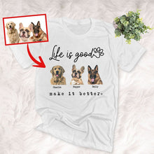 Load image into Gallery viewer, Pawarts | Colorful Customized Dog Potrait T-shirt (Life Is Good)
