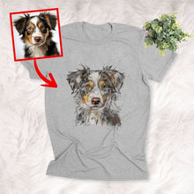 Load image into Gallery viewer, Pawarts | Colorful Painting Customized Dog Unisex T-shirt [For Humans]
