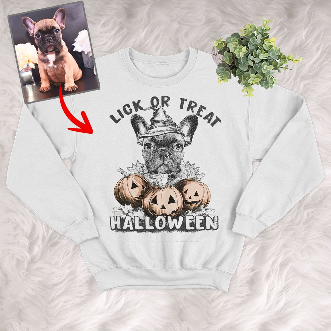 Pawarts | Personalized Halloween Sketch Dog Sweatshirt [Halloween Costume]