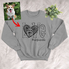 Load image into Gallery viewer, Pawarts | LOVE Custom Sketch Dog Sweatshirt [For Human]
