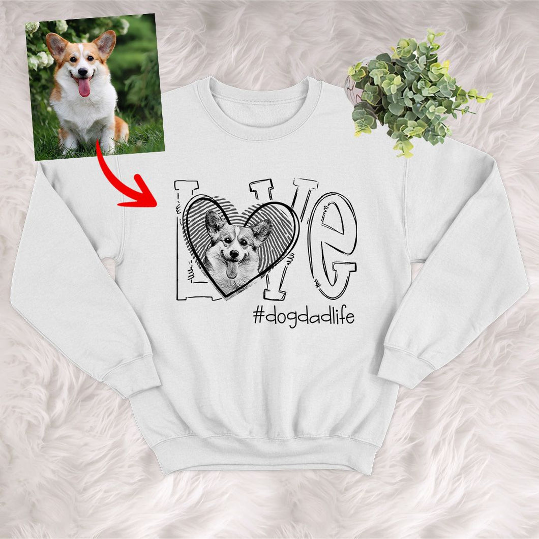 Pawarts | LOVE Custom Sketch Dog Sweatshirt [For Human]