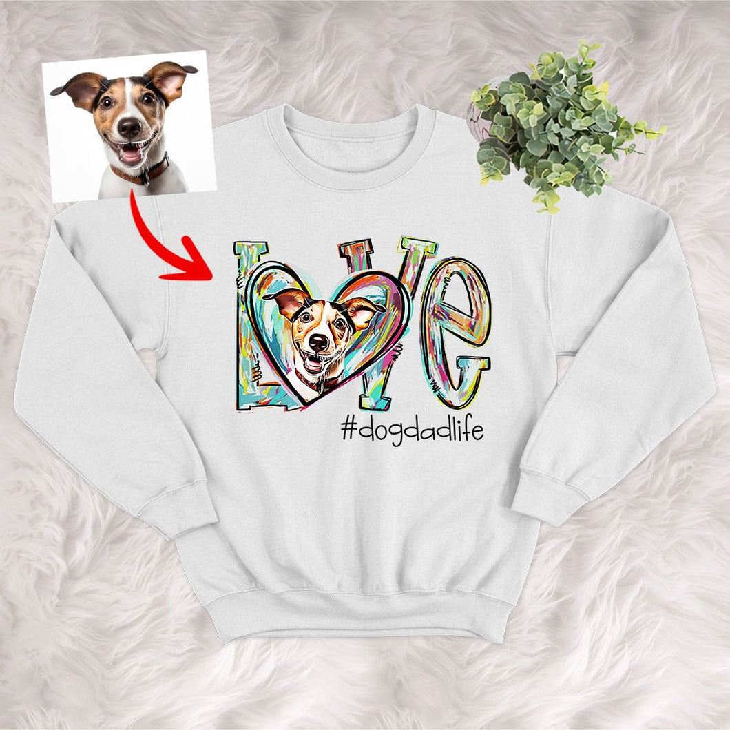 Pawarts | LOVE Colorful Custom Dog Art Sweatshirt [For Human]