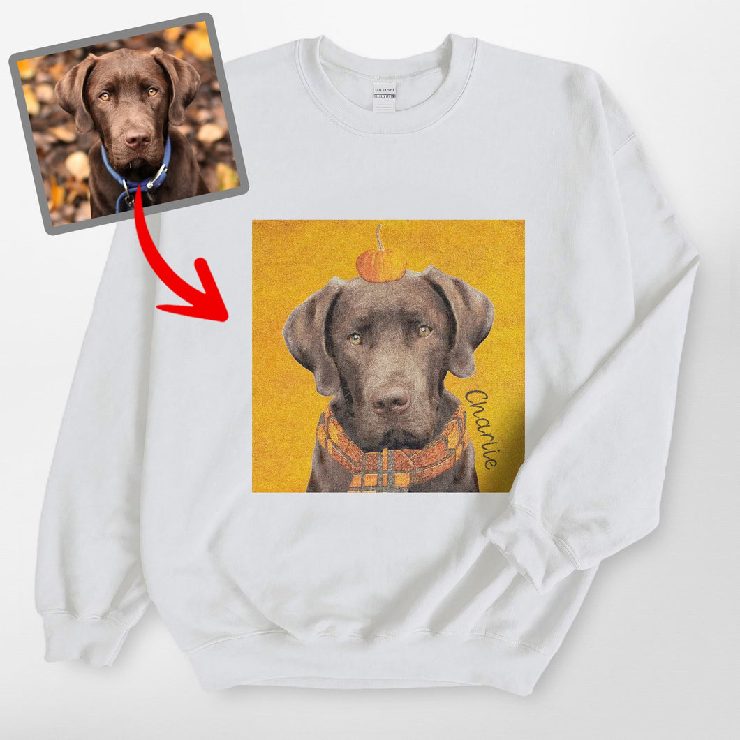 Pawarts |  Custom Dog Art With Fall Vibe Sweatshirt [Special Gift]
