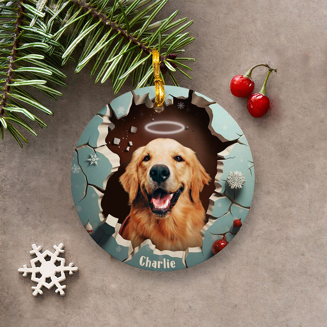 Pawarts |Hi Dog Christmas Ornament Personalized | Forever Loved Dog Ornament