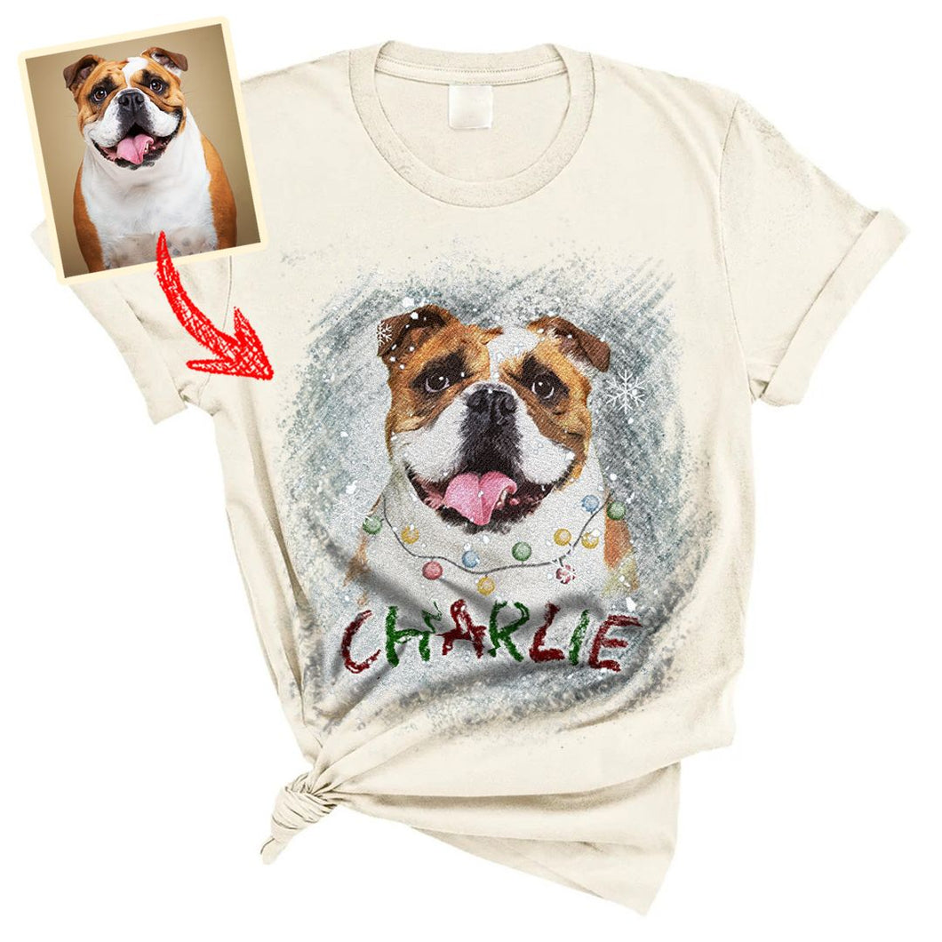 Pawarts | Personalized Christmas Dog Comfort Colors Vintage T-shirt [Christmas Gift]
