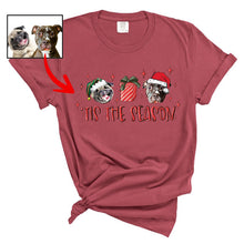 Load image into Gallery viewer, Pawarts | [Tis The Season] Customized Dog Comfort Color T-shirt For Human

