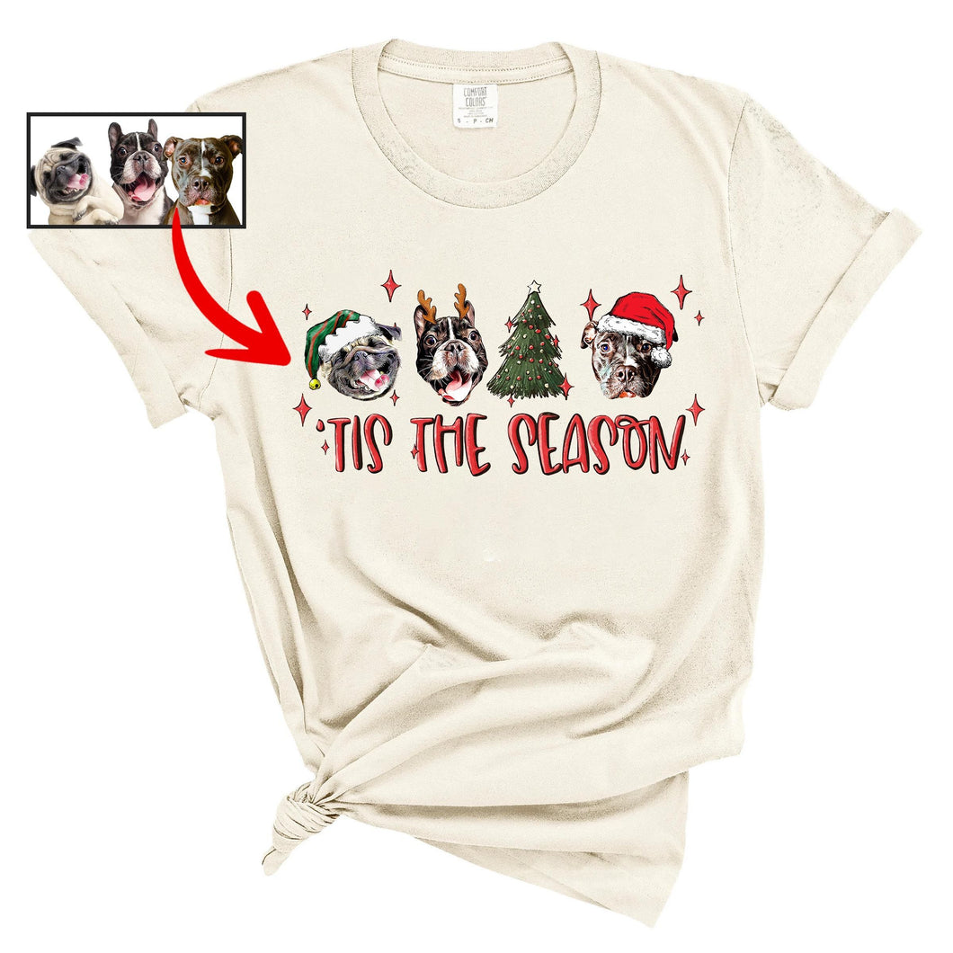 Pawarts | [Tis The Season] Customized Dog Comfort Color T-shirt For Human